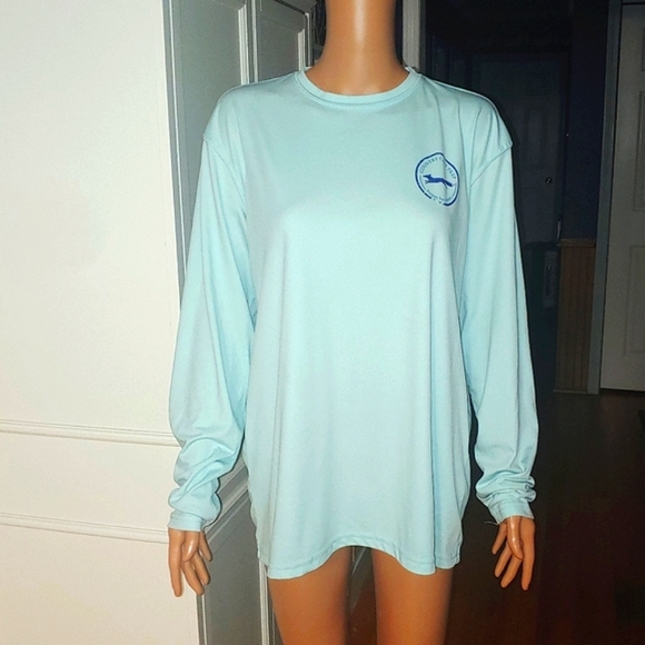 Country Club Prep Sky Blue long sleeved shirt Mens L Large - Picture 2 of 7
